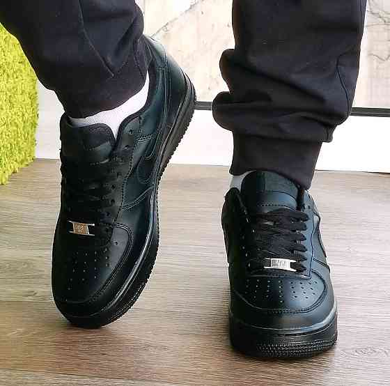 Кросівки Nike Чорні Чоловічі Шкіряні Найк Форси (розміри: 39,40,41,43,44) Дніпро