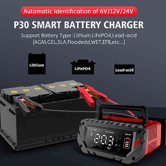 Умное зарядное устройство HTRC 30A (6V/12V/24V) для LiFePO4, AGM, Lead-Acid Киев