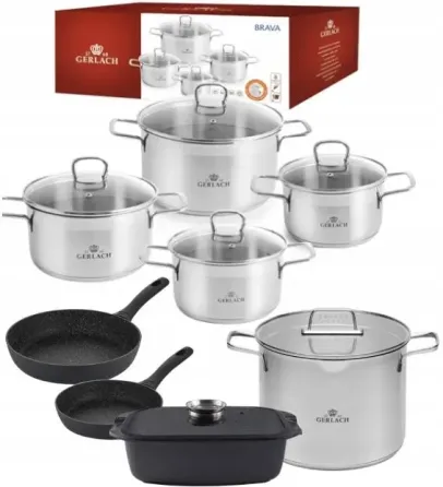 Gerlach Brava Каструлі Całostalowe 8el. + Granitex Каструля 7l (BRAVAGERN12) Киев
