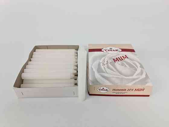 Свеча в коробке 13 см Ø 1.7 см 25 грамм 20шт./уп. (малая) (20 шт) Харьков