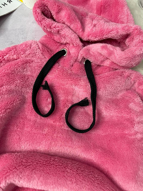 Теплый женский плюшевый костюм двойка плюшевый двухсторонний мех Розовый Одесса - изображение 16