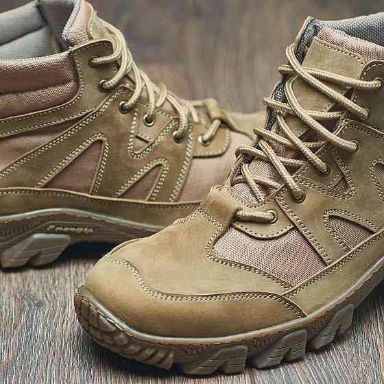 Тактические ботинки кожаные с кордурой ,прочные,прошитые .ЗСУ Койот 44 (29) Харків