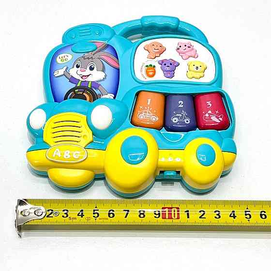 Набір ігровий Limo Toy піаніно машинка брелок музика звук українські вірші світло Блакитний (FT 0027) Чернігів
