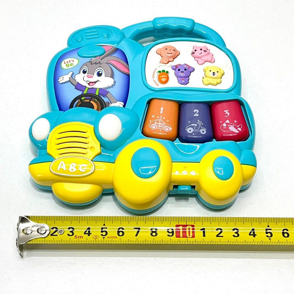 Набір ігровий Limo Toy піаніно машинка брелок музика звук українські вірші світло Блакитний (FT 0027) Чернигов - изображение 3