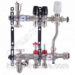 Колектор з триходовим клапаном 1013 нержавіюча сталь в зборі на 2 виходи Харків