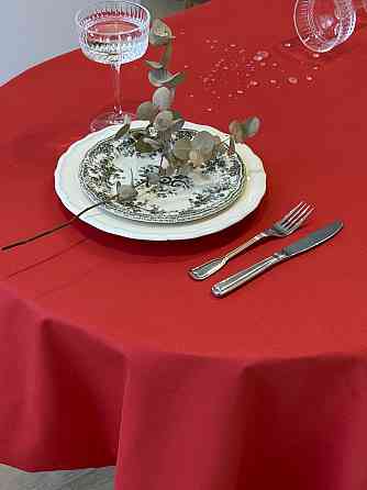 Ecotton Скатертина столова Ecotton DUCK 170х200 см водовідштовхуюча однотонна червоного кольору Коломия