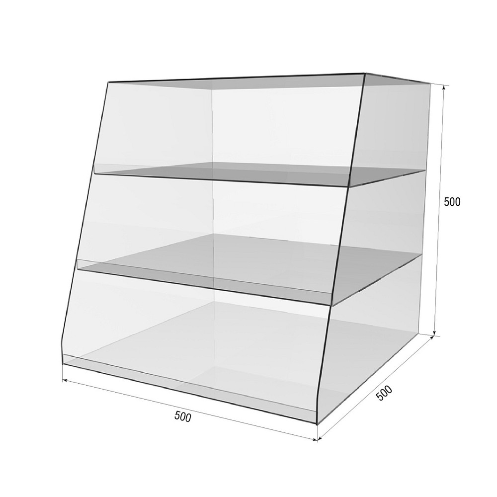 Подставка витрина EKOSTAR 3 полки 500х500х500 Киев - изображение 3