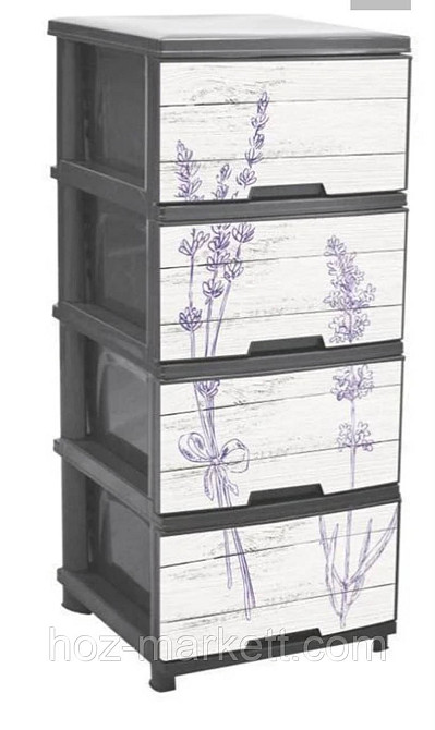 Комод пластиковий сірий "Лаванда" Алеана Харків - фото 2