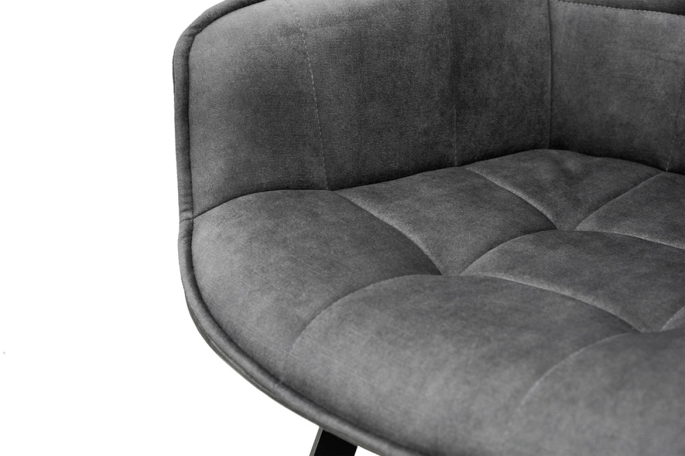 Крісло Тандем, чорний/ велюр темно-сірий Київ - фото 8