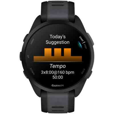 Смарт-часы Garmin Forerunner 165 Music, Black/Slate Grey, GPS (010-02863-30) Винница