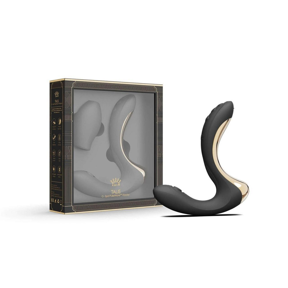Вібратор-пульсатор з вакуумною насадкою Zalo – Talis G-Spot PulseWave Vibrator Obsidian Black Sex Aura Київ - фото 5