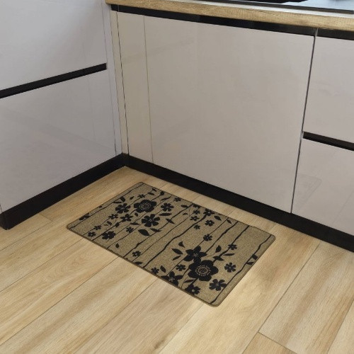 Килимок універсальний для підлоги льон Квіти 70*120см Дариана Житомир - фото 5