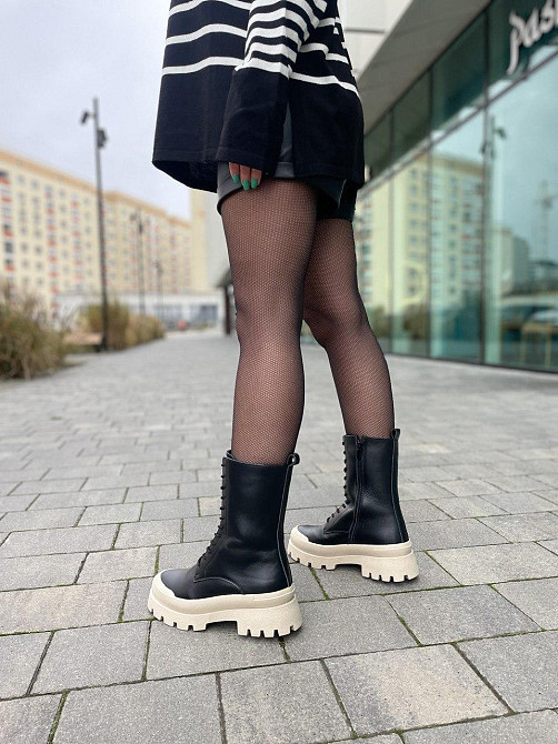 Ditas Жіночі черевики DITAS чорні натуральна шкіра висота 20 см підошва 4/6 см (VS-302N) 38р.39 Коломыя - изображение 4