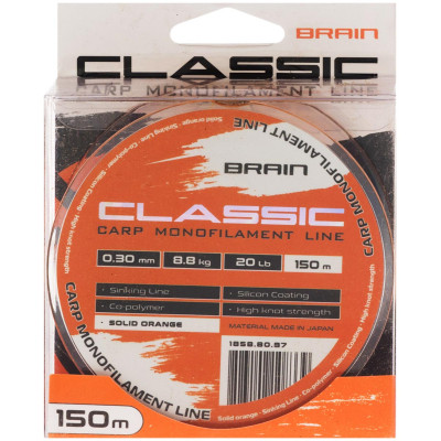 Леска Brain Classic Carp Line (solid orange) 150m 0.30mm 20lb 8.8kg (1858.80.87) Винница - изображение 2