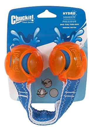 М'ячики з ременем Chuckit! HydroSqueeze Duo Tug іграшка для великих собак, розмір L Вінниця