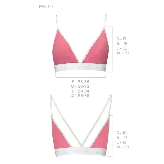 Спортивний топ з подвійними бретелями Passion PS007 TOP XL, pink Львів