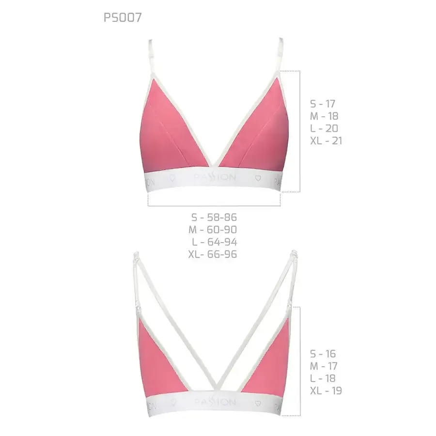 Спортивний топ з подвійними бретелями Passion PS007 TOP XL, pink Львів - фото 5