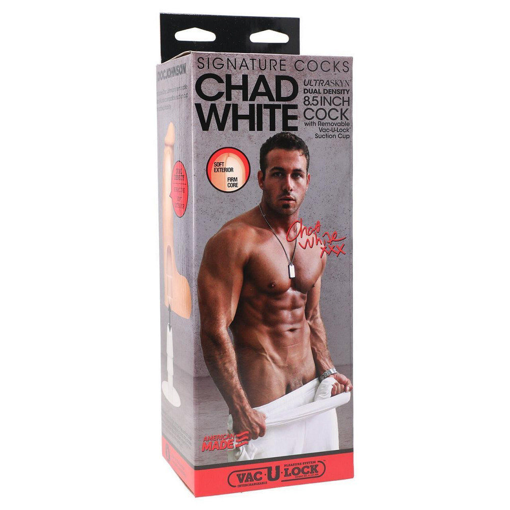 Фалоімітатор Doc Johnson Signature Cocks – Chad White 8,5 inch UltraSkin Sex Aura Київ - фото 6