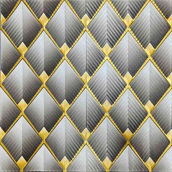 Панель стеновая 3D 700х700х4мм Ромбы серые SW-00001986 Днепр