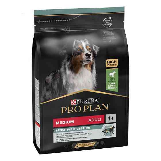 Сухий корм Purina Pro Plan Dog Medium Sensitive Digestion для собак з чутливим травленням з ягням 3 кг Вінниця