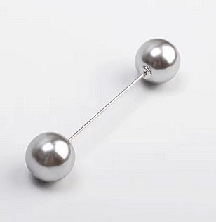 Брошка класика парна срібляста Київ - фото 1