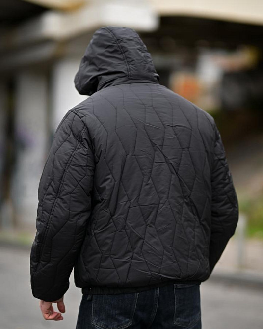 Чоловіча зимова куртка jenson чорна ПП8102 Одеса - фото 4