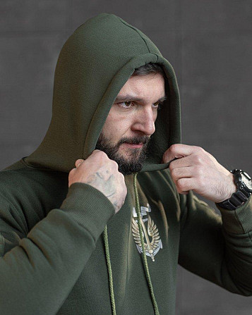Худи CELEO на флисе Вірний завжди олива ВТ7987 Київ - фото 5