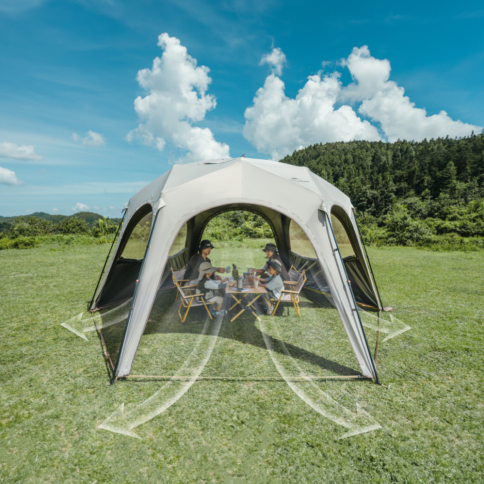 Тент для кемпінгу Naturehike CNK230WS014, 4.6 м * 4,0 м, бежевий Київ - фото 9