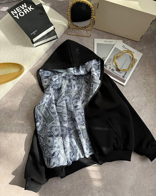 Жіноча стильна вкорочена худі на змійці, з подкладкою баксами трьохнитка на флісі Одеса - фото 3