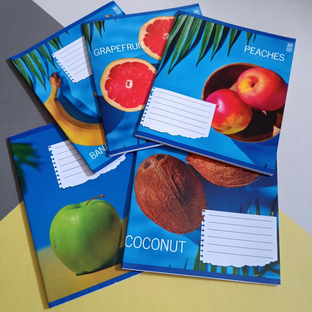 Тетрадь 36ар клетка Лидер фрукти Киев - изображение 1