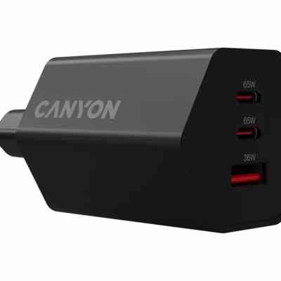 Зарядний пристрій Canyon HEXAGON 65 GaN 65W 2xPD 1xQC EU Black (CND-CHAHEX65B) Вінниця