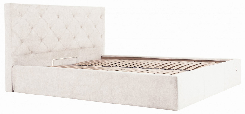 Ліжко Двоспальне Bristol VIP 160 х 190 см Місті Milk З додатковою металевою цільнозварною рамою Бежевий Дніпро - фото 13