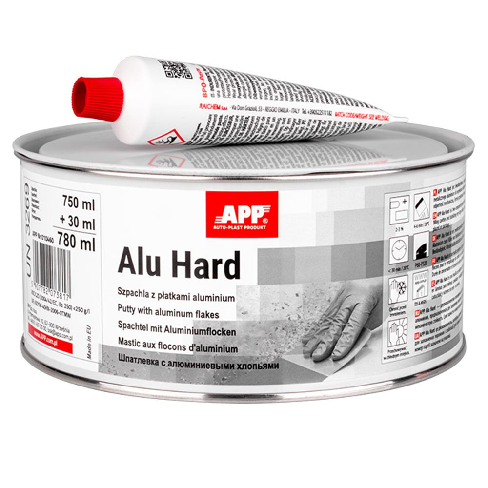 Шпаклівка з алюмінієвими пластівцями "Alu Hard" + затв. 750+30 мл APP, 010460 Київ - фото 1