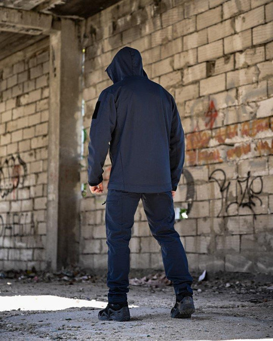 Демисезонный тактический костюм софтшел SATELIT синий ДСНС ПП8057 Одесса - изображение 4