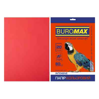 Папір Buromax А4, 80g, INTENSIVE red, 20sh (BM.2721320-05) Вінниця