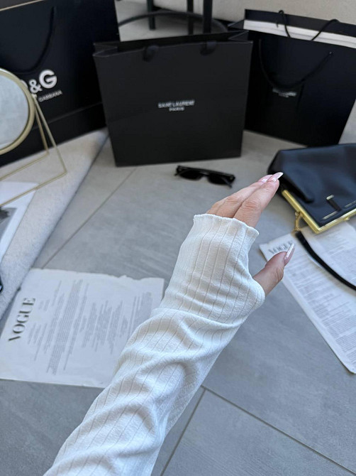 Женский теплый базовый гольф из ангоры рубчик Молочный, 42/46 Одесса - изображение 4