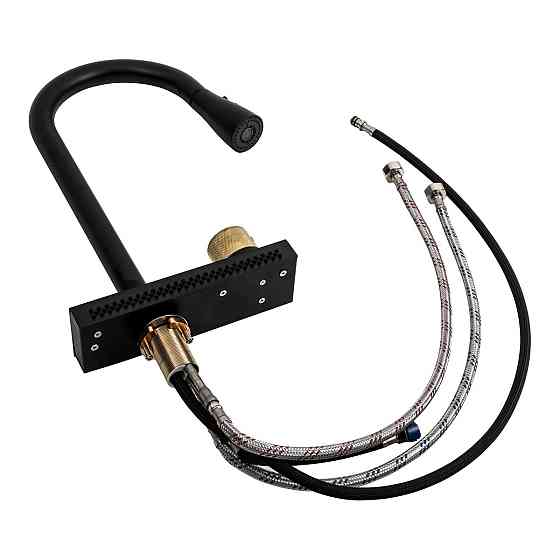 Змішувач під мийку "Водоспад" ZS86 Platinum (black) Коломыя