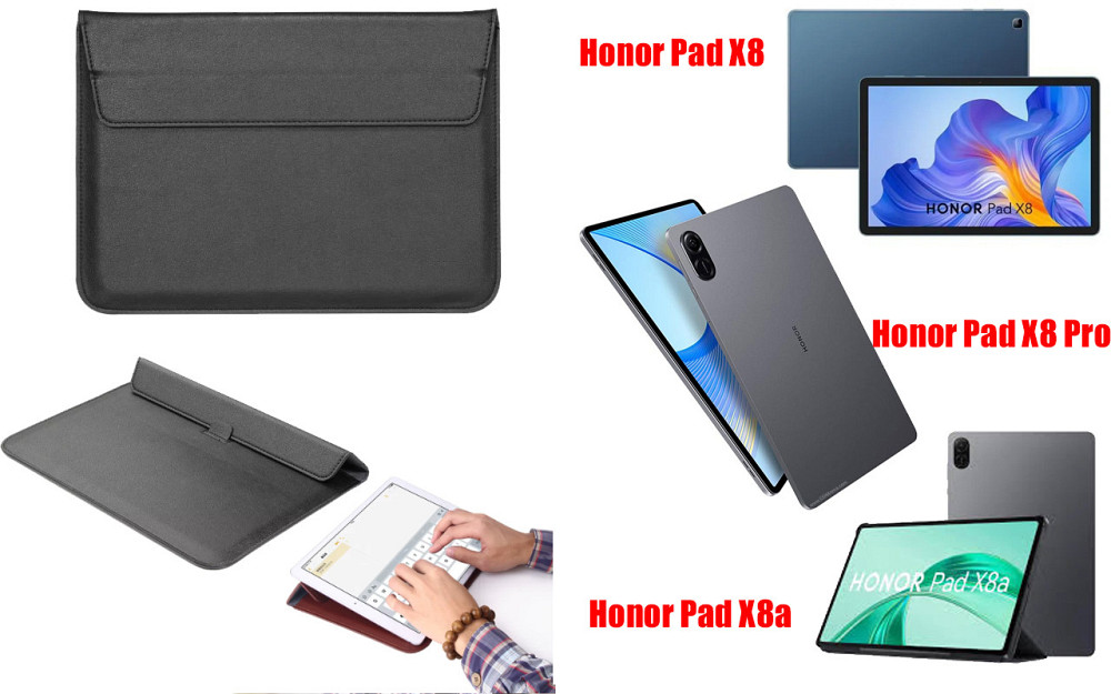 Чохол-конверт VitoCase для Honor Pad X8, Pad X8 Pro, Pad X8a, з функцією підставки для планшета Чорний Київ - фото 1