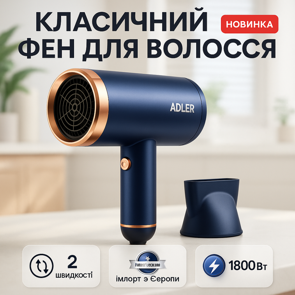 Фен для волос с ионизацией, Фен электрический с насадками Качественный для волос GP-68 Львов - изображение 9