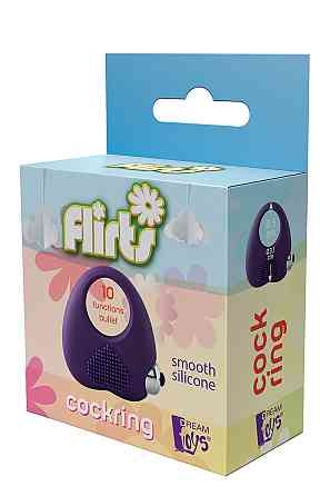 Ерекційне кільце з вібрацією Dream Toys FLIRTS COCKRING PURPLE Sex Aura Київ