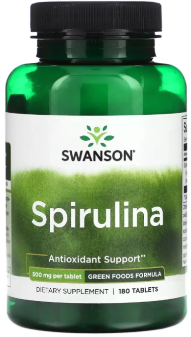 Спирулина Swanson Spirulina 500mg 180 таб Киев - изображение 3