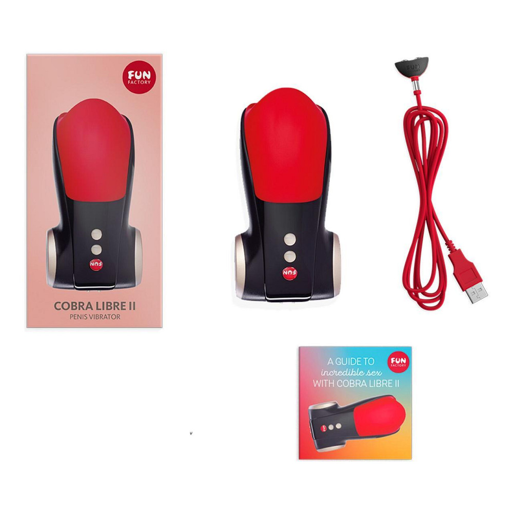 Мастурбатор для головки пеніса Fun Factory COBRA LIBRE II black/red, 2 мотори, гра без рук Sex Aura Київ - фото 5