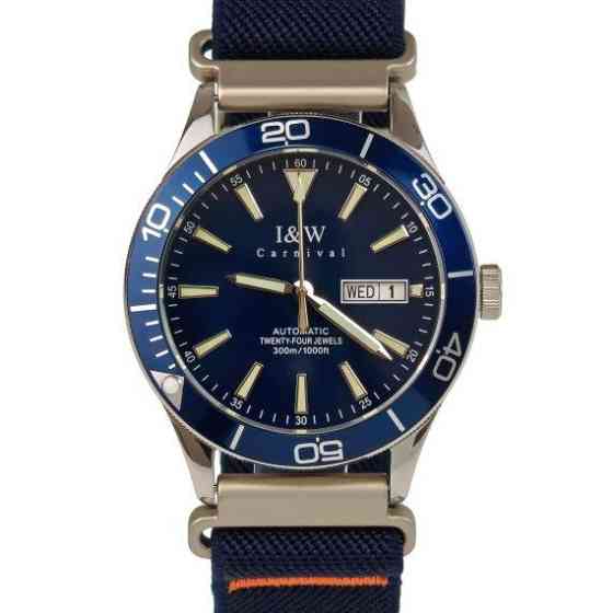 Годинник чоловічий механічний Carnival BlueMarine Nylon Strap 10 Bar (2 ремінці) Київ