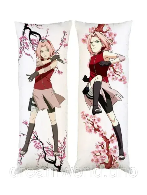 Подушка дакимакура Наруто Сакура декоративная ростовая подушка для обнимания двухсторонняя 50х170 Харьков - изображение 1