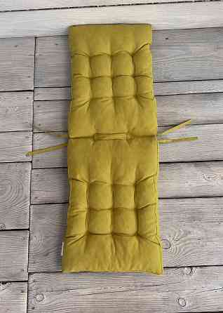 Подушка для стільців (40x120х7 см) подвійна Decorator Соро колір гірчичний 84-108 Київ