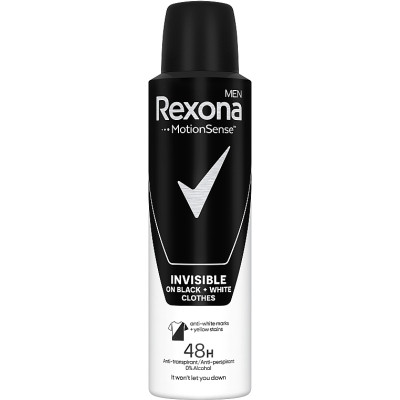 Антиперспирант Rexona Men Невидимый на черной и белой одежде 150 мл (8712561534444) Винница - изображение 1