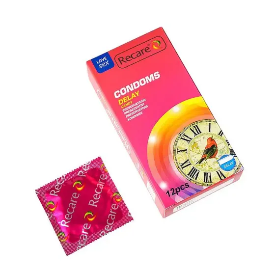 Презервативи Recare Delay Candy Condoms 12 шт, пролонгувальний ефект, цукерковий аромат Львів