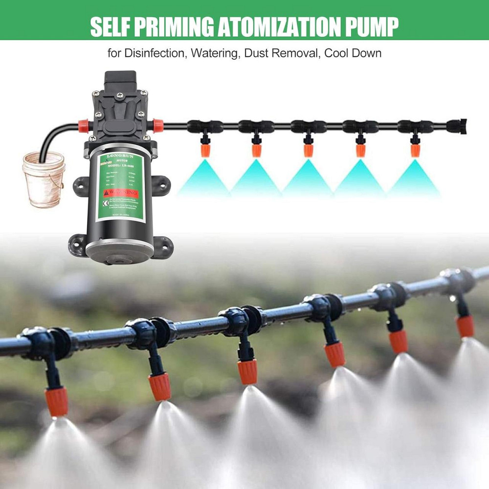 Насос 12V Longrun 6L/хв самовсмоктуючий мембранний чорний 100 PSI/6.9 Bar з реле тиску для кемпінгу, авто, човна Київ - фото 6