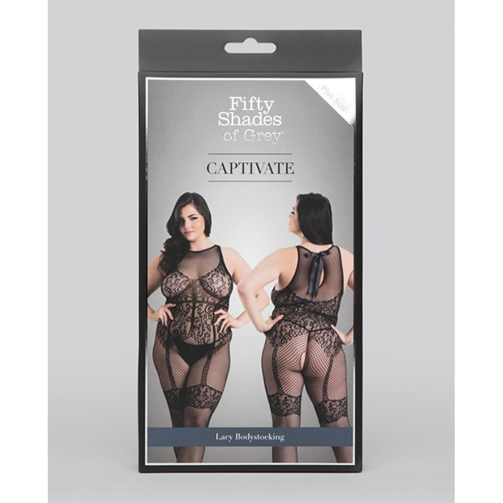 Ажурный комбинезон Fifty Shades of Grey Captivate Plus Size Black Sex Aura Киев - изображение 3