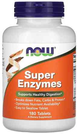 Ферменти для травлення Now Foods Super Enzymes 180 таблеток Київ